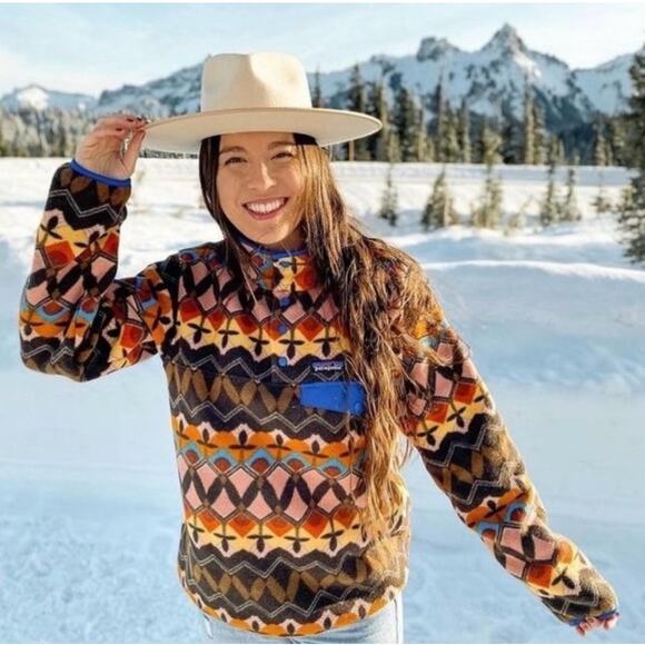 Patagonia Tops - Patagonia Synchilla Big Anthos Rare Aztec Western Print Snap-T Pullover Fleece